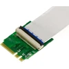 Kalea-informatique Riser Pcie x8 į M2 E A Key adapteris su 15 cm arba 25 cm ekranuotu plokščiu kabeliu 8x Pci Express kortelės montavimui į M.2 Ea Key prievadą
