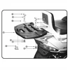 Kappa centrinis мотоцикл bagažinės laikiklis Suzuki Burgman 250 400 98-02 su plokšte Kr111