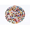 Kare Design Circle Multi apvalus austas skudurinio tipo kilimas, pagamintas iš karvės / ožkos odos, minkštas spalvingas didelis odinis kilimas su moderniu dizaino raštu, spalvingas, skersmuo 150 cm