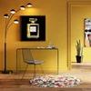 Kare Design Circle Multi apvalus austas skudurinio tipo kilimas, pagamintas iš karvės / ožkos odos, minkštas spalvingas didelis odinis kilimas su moderniu dizaino raštu, spalvingas, skersmuo 150 cm