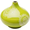 Kare Didelė vaza „bloom Design“, žalia, dekoratyvinė vaza, vaza gėlėms, porcelianas, rankų darbo, unikali, 21 cm (a)
