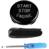 Keenso automobilio start/stop mygtukas, automobilio užvedimo mygtuko variklio uždegimo jungiklio dangtelis, skirtas e90 e91 e92 e93 e60 2004-2009 x1 e84 x3 e83 x5 e70 x6 e71 x6 e72 (juodas)