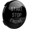 Keenso automobilio start/stop mygtukas, automobilio užvedimo mygtuko variklio uždegimo jungiklio dangtelis, skirtas e90 e91 e92 e93 e60 2004-2009 x1 e84 x3 e83 x5 e70 x6 e71 x6 e72 (juodas)