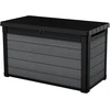 Keter Cortina sodo dėžė 100 g, medienos efekto apdaila, pilka, talpa 380 l, 122,9 x 62,1 x 70,6 cm