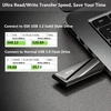 Kietasis diskas Ssk usb 3.2 ssd atmintinė 256gb, didelis greitis iki 550mb/s itin greitas adapteris išorinis nešiojamas ssd usb 3.2 gen 2 atmintinė, skirta type-c android telefonams, nešiojamam kompiuteriui, planšetiniam kompiuteriui, mac