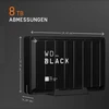 Kietasis diskas Wd_black 8 Tb D10 žaidimų diskas su 7200 aps./min. ir aktyviu aušinimu jūsų didelei žaidimų kolekcijai saugoti