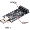 Kietasis diskas Xiwai mini pci-e msata į usb 2.0 išorinis ssd pcba konverterio adapteris pen drive kortelė be dėklo