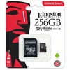 Kingston 256 gb micro sd class 10 atminties kortelė + sd adapteris