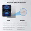 Klaviatūra Cacoe bluetooth klaviatūros dėklas su jutikliniu kilimėliu, suderinamas su ipad pro 12.9 6th/5th/4th gen su magnetiniu plaukiojančiu stovu, multi-touch, 7 spalvų apšvietimas, su tap-c laidu, juodas