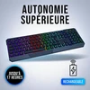 Klim Chroma belaidė prancūziška Azerty žaidimų klaviatūra - aukštos kokybės, spalvingas apšvietimas - juoda - Rgb Pc Windows, Mac Ps4