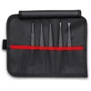 Knipex Tools 92 00 05 esd plastikiniai pincetai įrankių dėkle, esd sidabriniai, 5 dalių