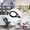 Kohlburg trosinė spyna 5 m ilgio – lengvai užrakinama spyna be rakto – 5 m plieno trosas dviračiui su velcro tvirtinimo detalėmis – 500 cm plieno trosas sodo baldams ir kaip dviračio spyna