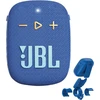 Kompiuterio kolonėlės Jbl Box Wind 3s nešiojama mini bluetooth kolonėlė atspari vandeniui su spaustuku sportui, dviračiui ir paspirtukui - Bass Boost - mėlyna