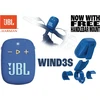 Kompiuterio kolonėlės Jbl Box Wind 3s nešiojama mini bluetooth kolonėlė atspari vandeniui su spaustuku sportui, dviračiui ir paspirtukui - Bass Boost - mėlyna