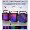 Kompiuterio kolonėlės Karaokės aparatas su 2 mikrofonais - nešiojama karaokės sistema su disco Led apšvietimu, Bluetooth/tf/usb/aux/tws, garsiakalbis su mikrofonu vaikams, šeimai ir draugams