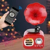 Kompiuterio kolonėlės Retro bluetooth kolonėlė, gramofono formos bluetooth kolonėlė, vintažinis namų miegamojo dekoras, retro muzikos grotuvas (raudona)