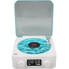 Kompiuterio kolonėlės Retro patefono bluetooth garsiakalbis, 4 režimai, nešiojamas belaidis patefono stereo garsiakalbis su laikrodžiu ir švelnia naktine lempute pramogoms ir namų dekoravimui