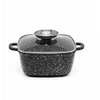 Konighoffer Kingstone kvadratinis puodas 24 x 24 x 11 cm, 4.9 l, su keramikos danga, indukcija, dujos