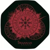 Konix Drakkar Bodenmatte Kattegat 98 x 98 cm žaidimų ir biuro kėdėms - vikingų - raštas - juoda ir raudona