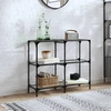 Konsolinis staliukas su skaidriu stikliniu stalviršiu