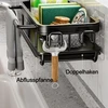 Koolkasa virtuvės kriauklės organizatorius, kempinės laikiklis su padėklu, virtuvės kriauklės organizatorius su indų šluostės