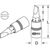 Ks tools 1/4 colio chrome plus bitų lizdas, plokščias, 4 mm, nerūdijantis plienas, vienas dydis