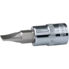 Ks tools 1/4 colio chrome plus bitų lizdas, plokščias, 4 mm, nerūdijantis plienas, vienas dydis