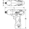 Ks Tools 515.3540 1/4'' akumuliatorinis smūginis suktuvas, 117nm, 1.870 aps./min., su 1 akumuliatoriumi ir 1 įkrovikliu