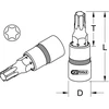 Ks tools 911.3889 3/8" antgalio lizdas tx, t60