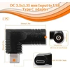 Kuoqiy 65 W Pd Usb C į Dc adapterį, Dc lizdas 3.5 x 1.35 mm įvestis į Usb C Type C kampinis 90 laipsnių maitinimo kištuko įkrovimo adapteris, Dc į Usb Type C maitinimo kištuko įkrovimo adapteris nešiojamam mobiliajam telefonui