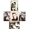 Plakatas Kustom Art 5 dalių rinkinys, vintažinio stiliaus, garsūs aktoriai Elvis Presley, medinis kvadratinis atspaudas restoranui, picerijai, barui, viešbučiui