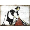 Plakatas Kustom Art Cucuba paveikslas iš medžio, vintažinis stilius, 25 x 18 cm