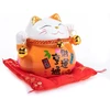 Lachineuse - katė maneki neko - pinigų dėžutė sėkmės amuletas japoniškas - tradicijos iš azijos - oranžinė spalva - porcelianas - dekoratyvinė ir dovanos idėja japonija azija - apsauga, laimė ir džiaugsmas