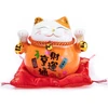 Lachineuse - katė maneki neko - pinigų dėžutė sėkmės amuletas japoniškas - tradicijos iš azijos - oranžinė spalva - porcelianas - dekoratyvinė ir dovanos idėja japonija azija - apsauga, laimė ir džiaugsmas
