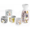 Lachineuse Sake-service Maneki Neko daugiaspalvis grafinas 12.5 cm puodelis 4.5 x 4.5 cm