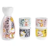 Lachineuse Sake-service Maneki Neko daugiaspalvis grafinas 12.5 cm puodelis 4.5 x 4.5 cm