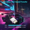Lalasis Displayport kabelis 1.4 5 m, Dp į Dp kabelis nailono pynė palaiko 8k@60hz, 4k@144hz/120hz, 2k@240hz G-sync&freesync/hdr10/hdcp 2.2/32.4 Gbit/s Displayport kabelis, skirtas žaidimų monitoriaus vaizdo plokštei