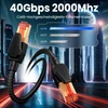 Lan kabelis Cat 8, 3m, 40 Gbps, 2000 Mhz, juodas nailoninis apvalkalas