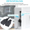 Lanminglel trumpas 90 laipsnių pd 65w usb 2.0 greito įkrovimo kabelis plokščias usb 2.0 vyriškas į 2 moteriškus kabelius dvigubas usb skirstytuvas duomenų perdavimo kabelis telefonams, planšetiniams kompiuteriams, nešiojamiems kompiuteriams 10 cm (right a
