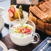 Latte macchiato stiklinių rinkinys, 2 vnt., 440 ml espresso puodelių rinkinys, kavos stiklinė, arbatos stiklinė su rankena latte, cappuccino, gėrimams, ledams, pienui