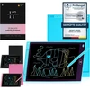 Lcd rašymo planšetė, 12 colių, spalvotas ekranas, rašymo lenta, užrašai, piešimas, dovana vaikams, mokymasis, daugkartinio naudojimo, piešimas, nešiojama, planšetė, spalvota (mėlyna)
