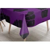 Le Jardin du Lin virtuvinis dekoratyvinis staltiesė, violetinė, juoda, 140 x 140 cm - sukurta ir pagaminta Turkijoje
