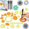 Leazzle spiralinis dizaineris, 28 dalių daugiafunkcinis spirografo rinkinys, spiralinis piešimo žaislų rinkinys, mandalos dizaineris vaikams, spirografas vaikams nuo 8 metų, piešimo trafaretai, piešimo šablonai