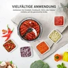 Lebenlang Daržovių ir svogūnų pjaustyklė - 1 litro vaisių smulkintuvas, rankinis ir be Bpa | Juoda svogūnams, česnakams pjaustyti | Daugiafunkcinis virtuvinis daržovių pjaustytuvas