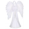 Led angelas, šviečiantis įvairiomis spalvomis su knyga, 22 cm