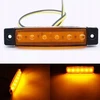 Led automobilis, sunkvežimis, gabaritinis pozicinis žibintas 12/24v 6smd, oranžinis, 1 vnt.