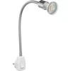 Ledscom.de Lesch Lempa su lizdu lanksčiu kakleliu skaitymui chromo / balta su Gu10 Led (šiltai balta, 7.6 W, po 1103 lm, 33°)