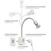 Ledscom.de lesch lizdinė lempa skaitymo lempa chromas / balta su gu10 led lempute 7 w 630 lm balta