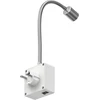 Ledscom.de lesch lizdinė lempa skaitymo lempa chromas / balta su gu10 led lempute 7 w 630 lm balta