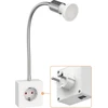 Ledscom.de lesch lizdinė lempa skaitymo lempa chromas / balta su gu10 led lempute 7 w 630 lm balta